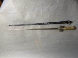 Antique French Lebel Rifle Bayonet w/Scabbard