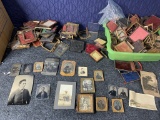 Huge Lot of Old Photos, Case Parts, tintypes etc