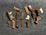 Large lot vintage Pistol Grips, plastic and wood