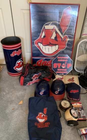 Large Group of Cleveland Indians Memorabilia