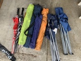Group of Camp Chairs & Umbrellas