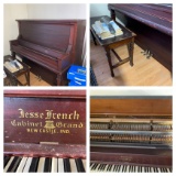 Upright Piano by Jesse French.  Patent Date 1875