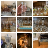 Glassware, Vintage Baby Bottles, Drink Set, Punch Bowls & More