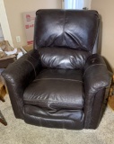 Leather Look Recliner.  See Photos for Condition