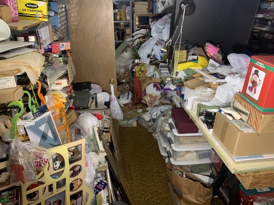Very large basement craft area cleanout lot