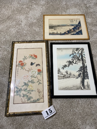 Group of 3 Vintage Japanese Prints