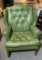 Buchanan's Fine Furniture Green Wingback Chair