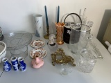 Ice Buckets, Candle Holders, Glassware, Oriental Style Items & More