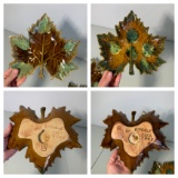 2 Van Briggle Pottery Leaves