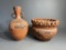 2 Chinese Red Clay Terra Cotta Dragon Vases