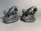 Pair of matte black Rookwood Raven Bookends