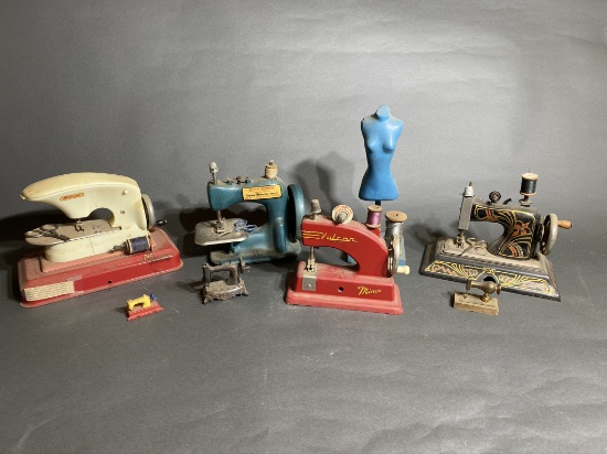 Miniature Sewing Machines & More Lot