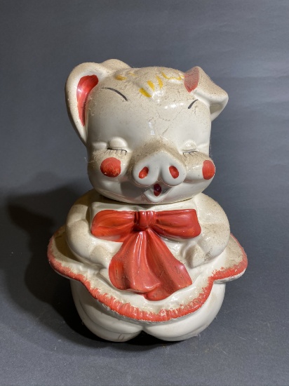 Vintage Ceramic Pig Cookie Jar