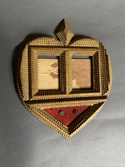 Chip Carved Tramp Art Picture Frame