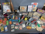 Large Lot Assorted Vintages Toys, Trading Cards and more
