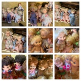 Group of Collector Dolls & Doll Cribs
