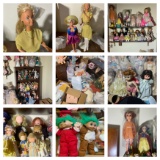 Huge Group of Collector Dolls, Newer & Vintage Doll Clothes & Accessories