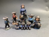 Great Group of Amish Style Figures