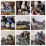 Pigeon Forge Pottery Owls, Ceramic Villages, Monopoly Pieces, Mantel Clock, Collector Spoons & More