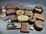 Group of Jewelry Boxes, Trinket Boxes & Cigarette Tins