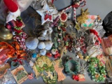 Large Lot of Vintage, Antique Christmas Ornaments and more