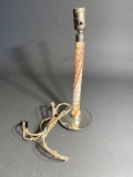 Antique Unusual Candy Cane Glass Lamp