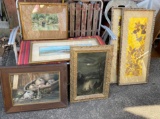 Group lot of assorted vintage art