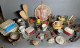 Large lot of assorted vintage kitchen wares and more