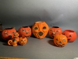 Great Group of Vintage Halloween Trick or Treat Buckets & Plastic Halloween items