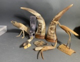 Carved Bone Birds & Dragons