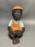 African American Theme Yard Art. Boy Fishing, Missing Pole and Cigarette
