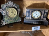 2 Elaborate Mantel Clocks