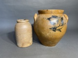 2 Antique Stoneware Crocks