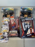 Toys in packaging lot - Hot Wheels Batman, WWE, Despicable Me 2
