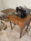 Vintage Necchi Sewing Machine in Stand