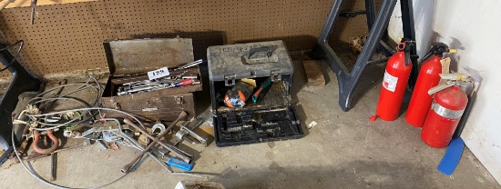 Group Lot of Assorted Tools on the Floor