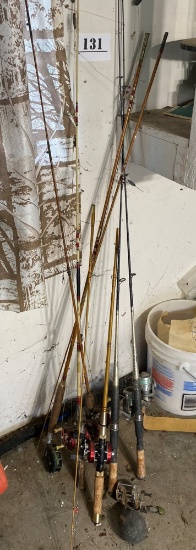 Group Lot of Fishing Rods, Reels