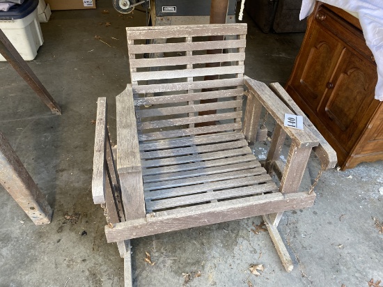 Vintage Wooden Outdoor Platform Rocker