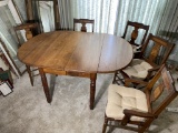 Antique Drop Leaf Table and 5 Chairs