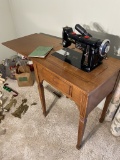 Vintage Necchi Sewing Machine in Stand