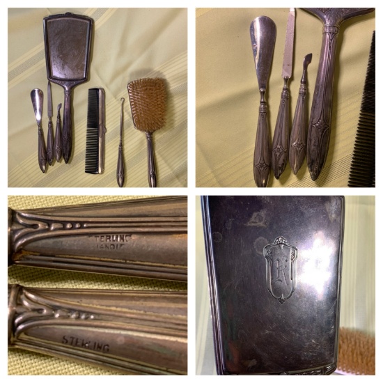 Sterling Handled Dresser Set