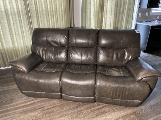 Leather adjustable sofa