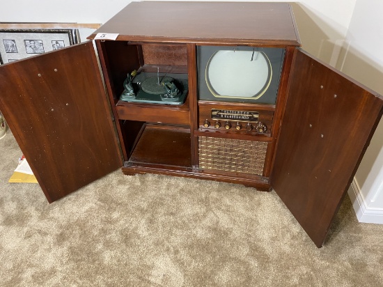 1940s Philco Television, Record Player, Radio