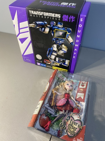 Transformers Masterpiece in Box, Ever After High Toys in Packaging