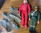 2 Vintage GI Joe Dolls with clothing accessories