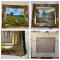 2 Framed Oil on Canvas Paintings.  See Photos