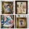 Group of Framed Art Oil on Canvas & Pastel.  See Photos