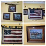 Revolutionary War Prints, Tapestry Flag, Replica Sword & More