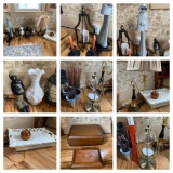 Decorative Statues, Serving Tray, Lamp, Candle Holders, Small Decorative Trunks & More