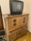 Vintage Dresser and Television